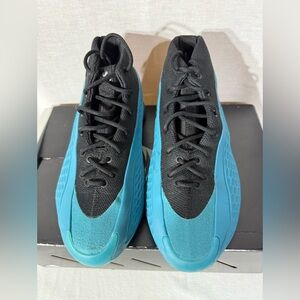 adidas Anthony Edward’s Kids Black and Teal Blue Sneakers Size 6.5